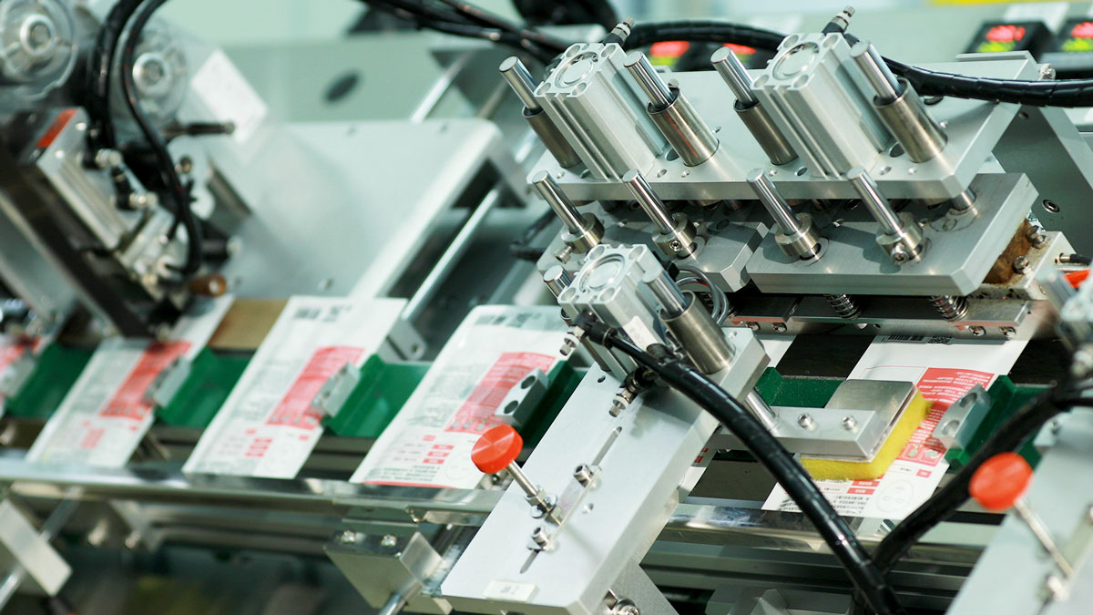 wide shot of the automated packaging line at YLS